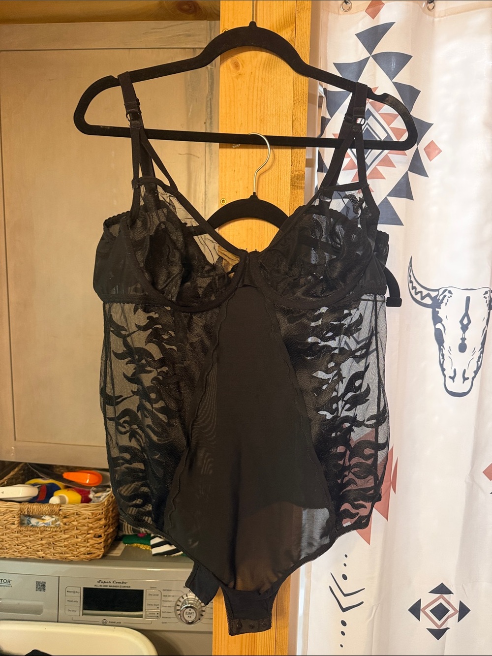 torrid Black Sheer Lace Bodysuit Chemise